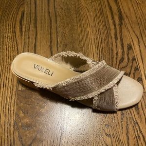 Vaneli gold shimmer sandal